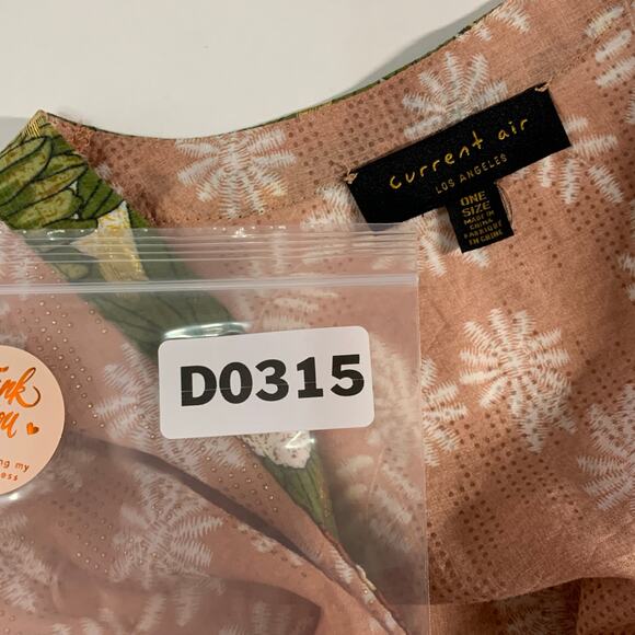 Current Air OS Daisy Shine Cocoon Kimono Long Duster Topper Boho Hippie - Picture 11 of 11